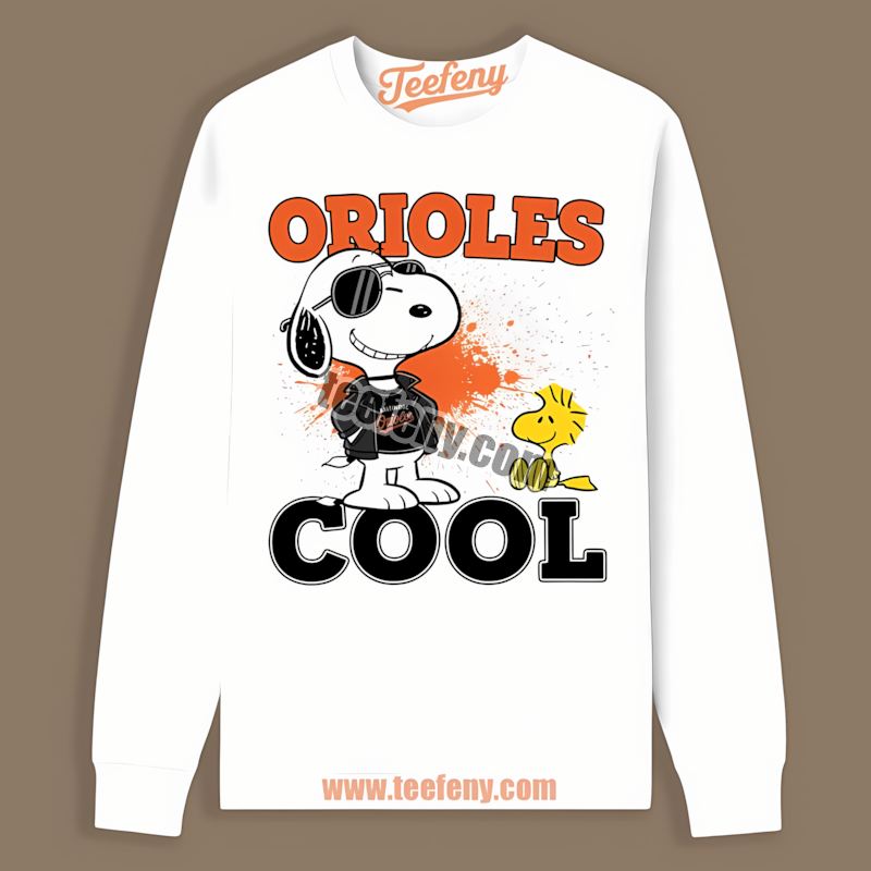 Snoopy Cool Baltimore Orioles Slim Fit Long Sleeve Snoopy Cool Baltimore Orioles Slim Fit Long Sleeve
