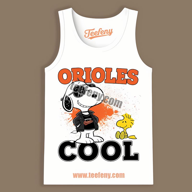 Snoopy Cool Baltimore Orioles Slim Fit Tanktop Snoopy Cool Baltimore Orioles Slim Fit Tanktop