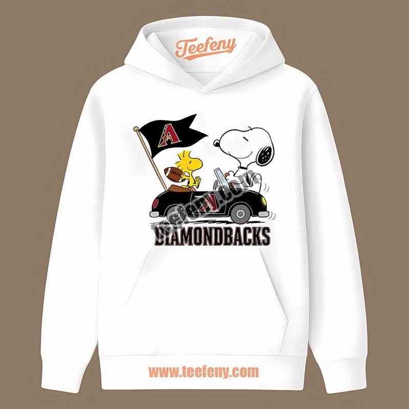 Snoopy Driving Car Arizona Diamondbacks Retro Hoodie Snoopy Driving Car Arizona Diamondbacks Retro Hoodie