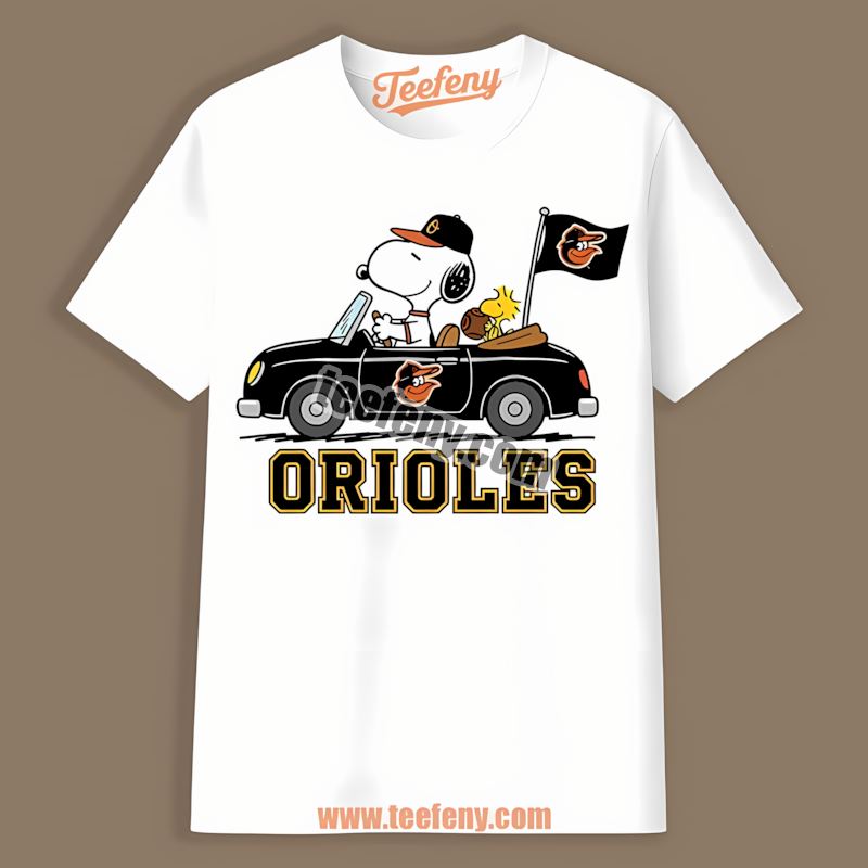 Snoopy Driving Car Baltimore Orioles Limited Edition Shirt