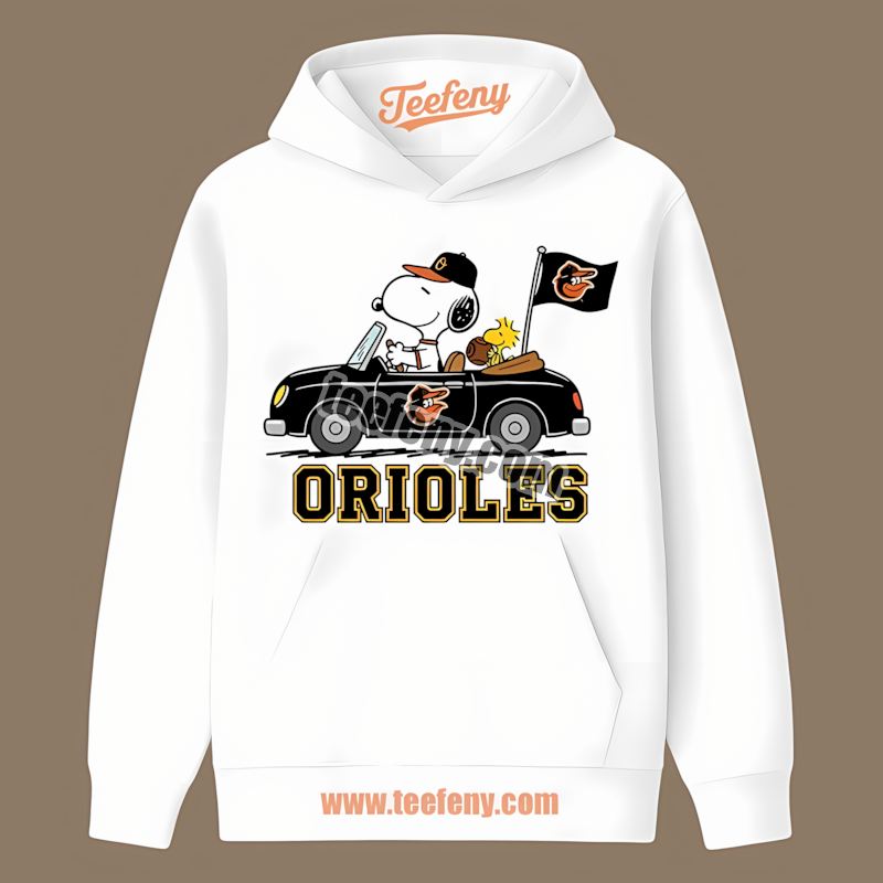 Snoopy Driving Car Baltimore Orioles Limited Edition Hoodie Snoopy Driving Car Baltimore Orioles Limited Edition Hoodie