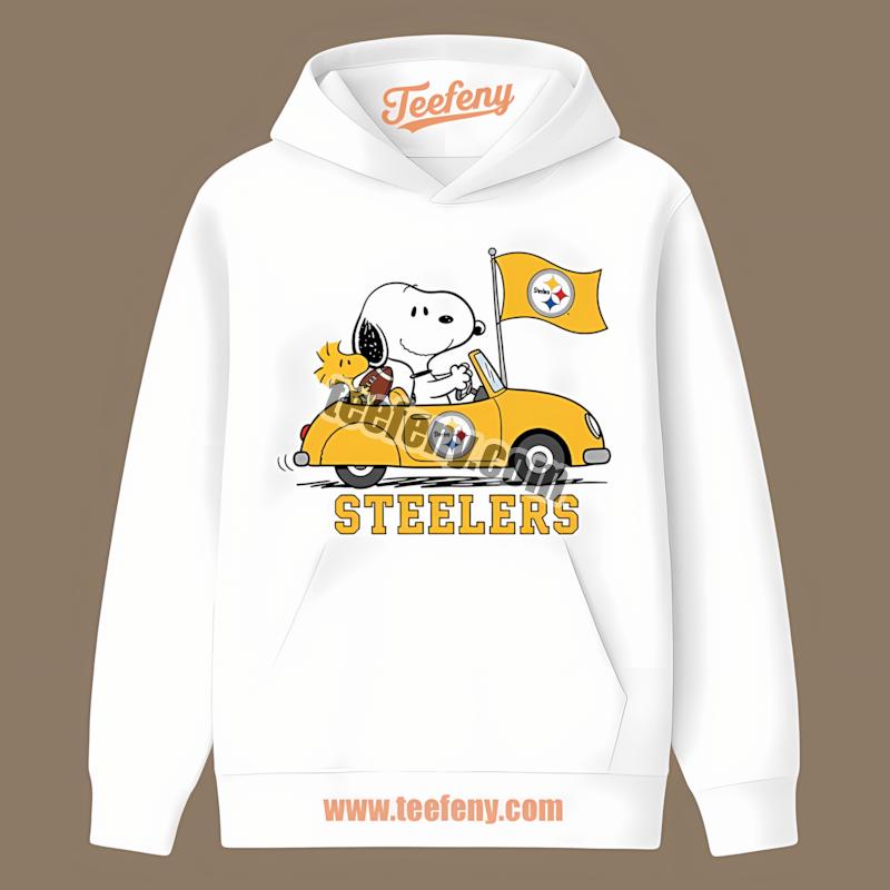 Snoopy Driving Car With Pittsburgh SHoodielers Unisex Shirt Snoopy Driving Car With Pittsburgh SHoodielers Unisex Shirt