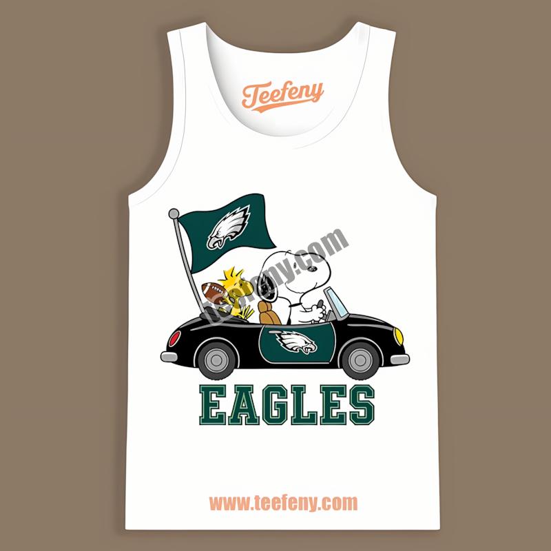 Snoopy Driving For Philadelphia Eagles Classic Tanktop Snoopy Driving For Philadelphia Eagles Classic Tanktop