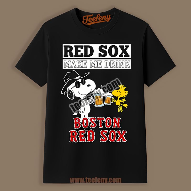 Snoopy Make Me Drink Boston Red Sox Festival Shirt