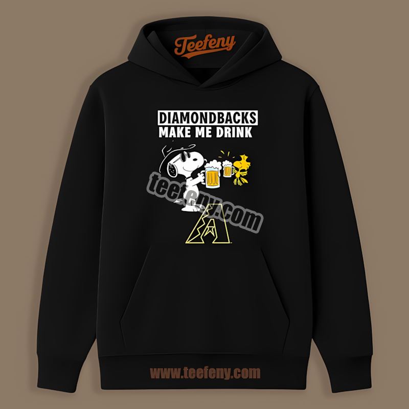 Snoopy Makes Me Drink Arizona Diamondbacks Hoodie Snoopy Makes Me Drink Arizona Diamondbacks Hoodie
