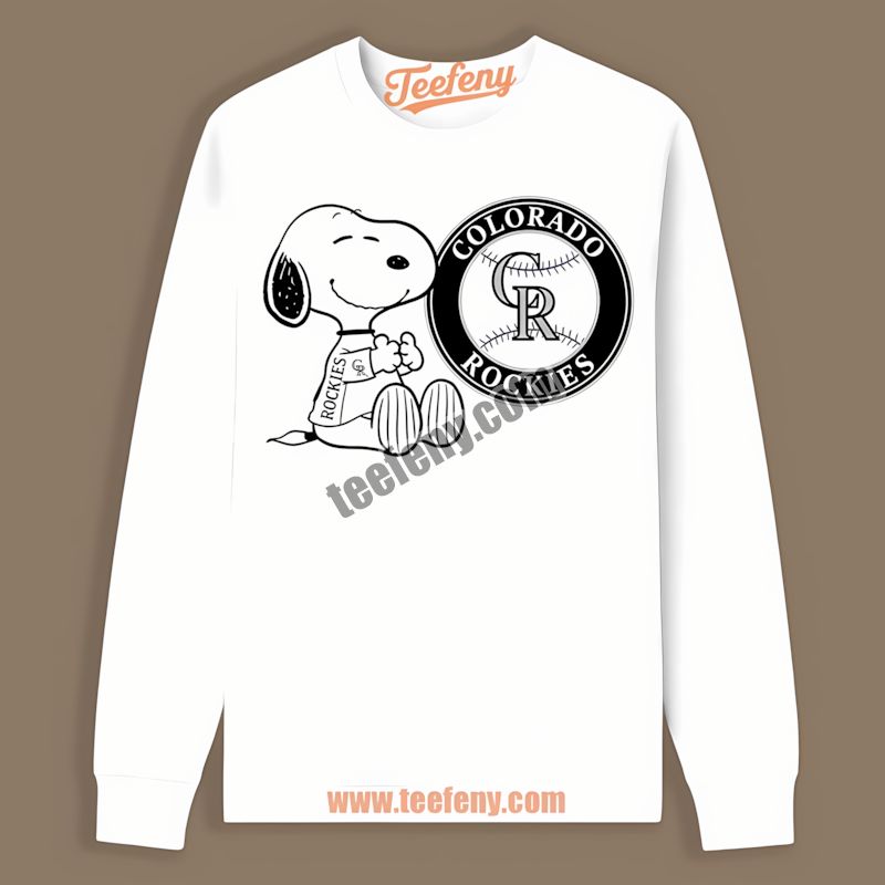 Snoopy Tattoo Colorado Rockies Logo On Arm Custom Long Sleeve Snoopy Tattoo Colorado Rockies Logo On Arm Custom Long Sleeve