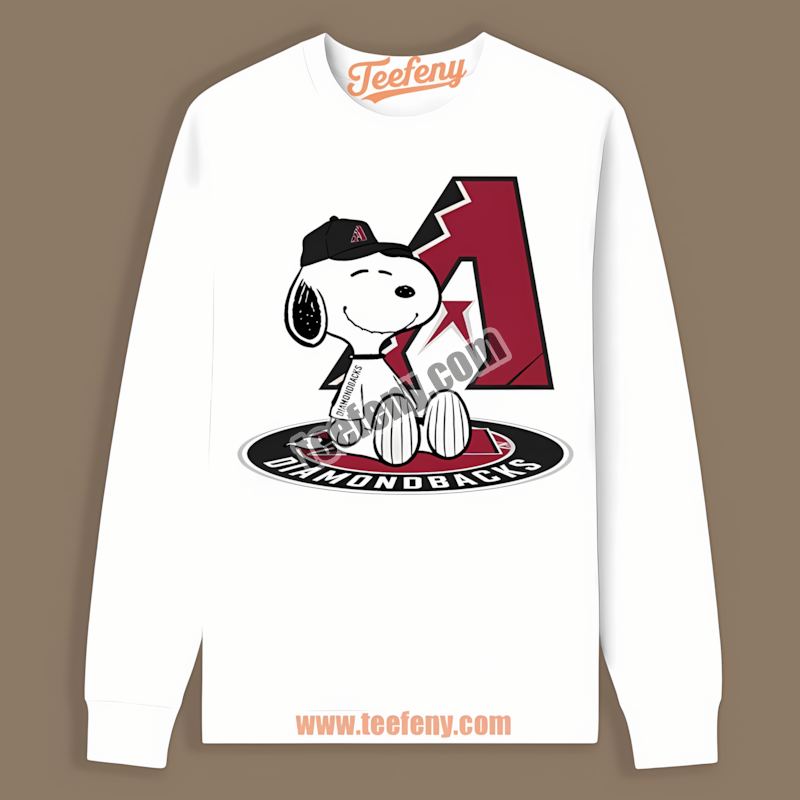 Snoopy Tattoo Logo Arm Arizona Diamondbacks Cotton Long Sleeve Snoopy Tattoo Logo Arm Arizona Diamondbacks Cotton Long Sleeve