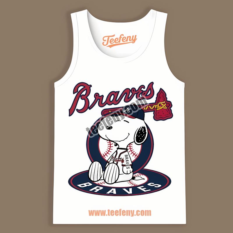 Snoopy Tattoo Logo On Arm Atlanta Braves Spring Training Tanktop Snoopy Tattoo Logo On Arm Atlanta Braves Spring Training Tanktop