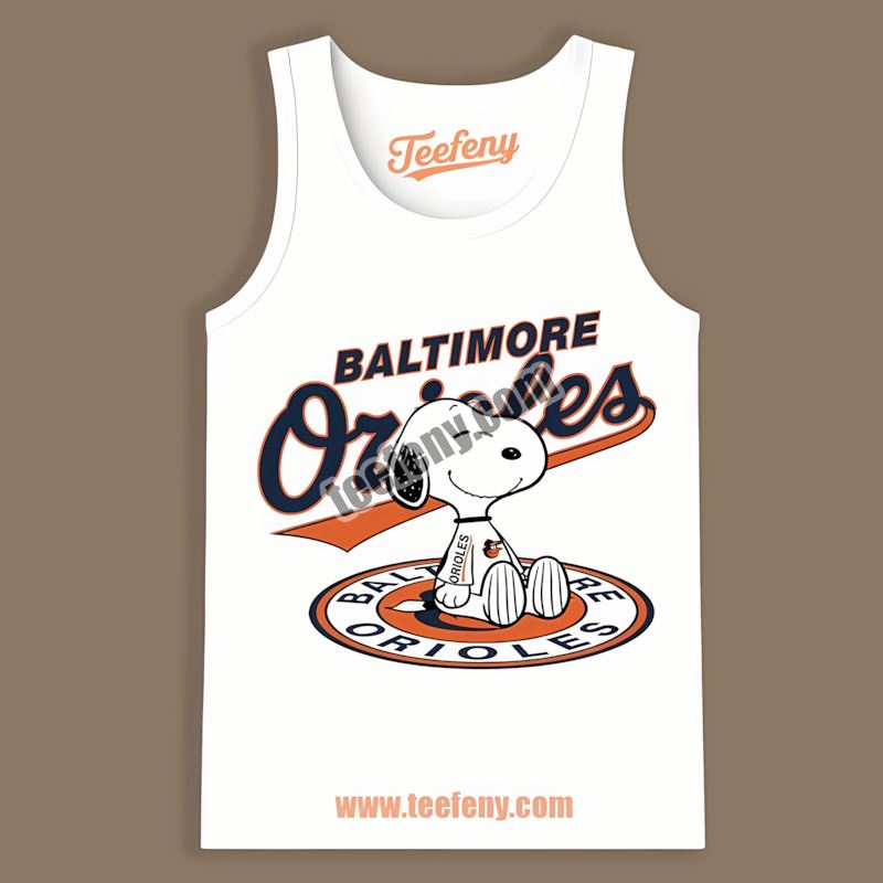 Snoopy Tattoo Logo On Arm Baltimore Orioles Throwback Tanktop Snoopy Tattoo Logo On Arm Baltimore Orioles Throwback Tanktop