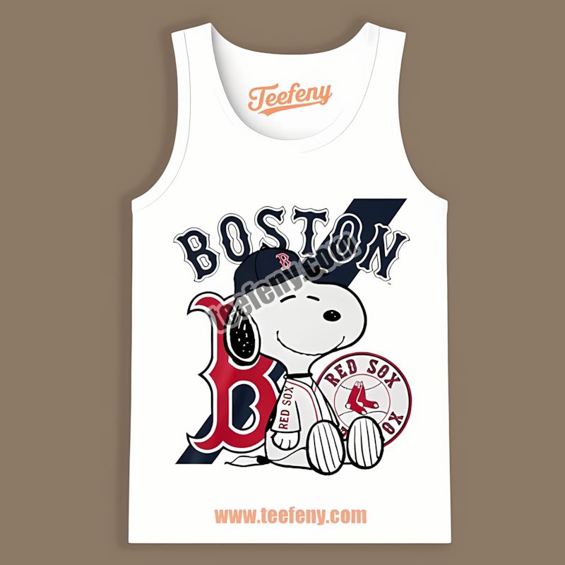 Snoopy Tattoo Logo On Arm Boston Red Sox Fashion Tanktop Snoopy Tattoo Logo On Arm Boston Red Sox Fashion Tanktop