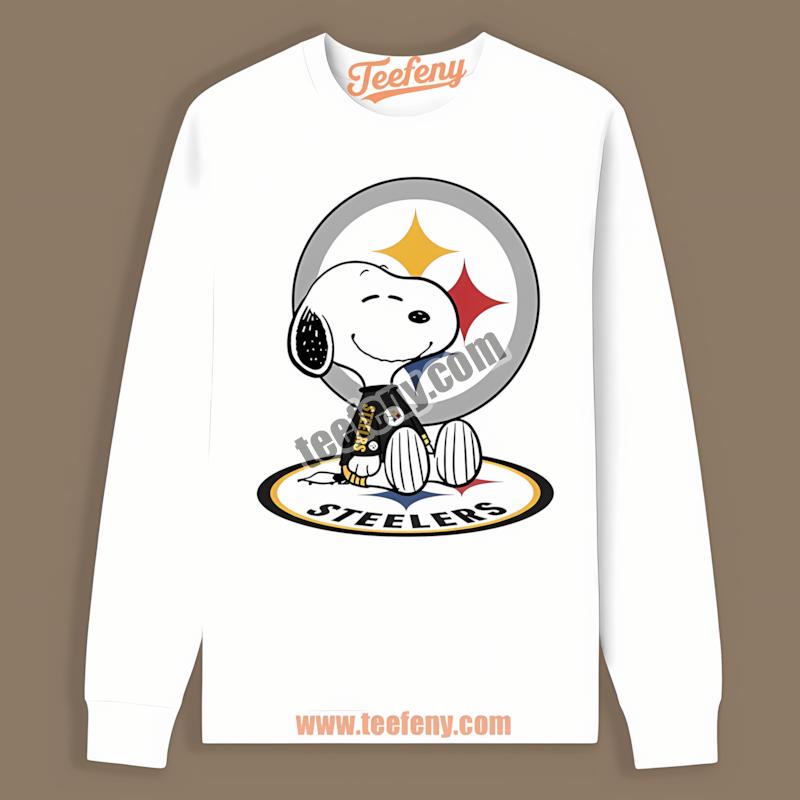 Snoopy Tattooed With Pittsburgh SLong Sleevelers Logo Shirt Snoopy Tattooed With Pittsburgh SLong Sleevelers Logo Shirt