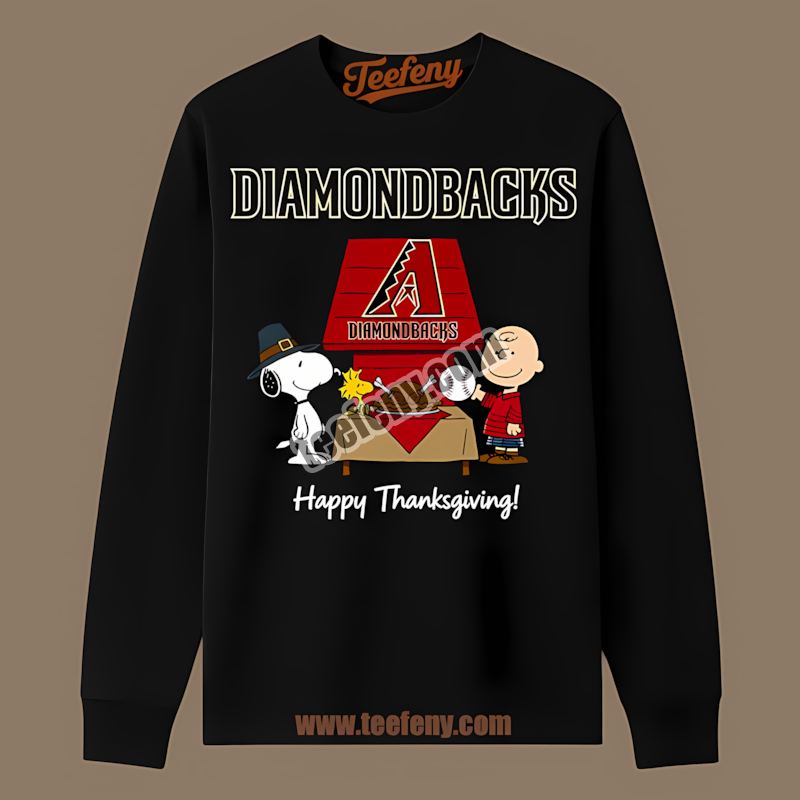 Snoopy Thanksgiving Arizona Diamondbacks Sports Long Sleeve Snoopy Thanksgiving Arizona Diamondbacks Sports Long Sleeve