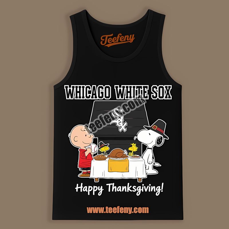 Snoopy Thanksgiving Chicago White Sox Tanktop Snoopy Thanksgiving Chicago White Sox Tanktop