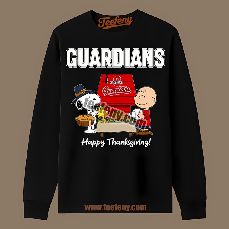 Snoopy Thanksgiving Cleveland Guardians Edition Funny Long Sleeve Snoopy Thanksgiving Cleveland Guardians Edition Funny Long Sleeve