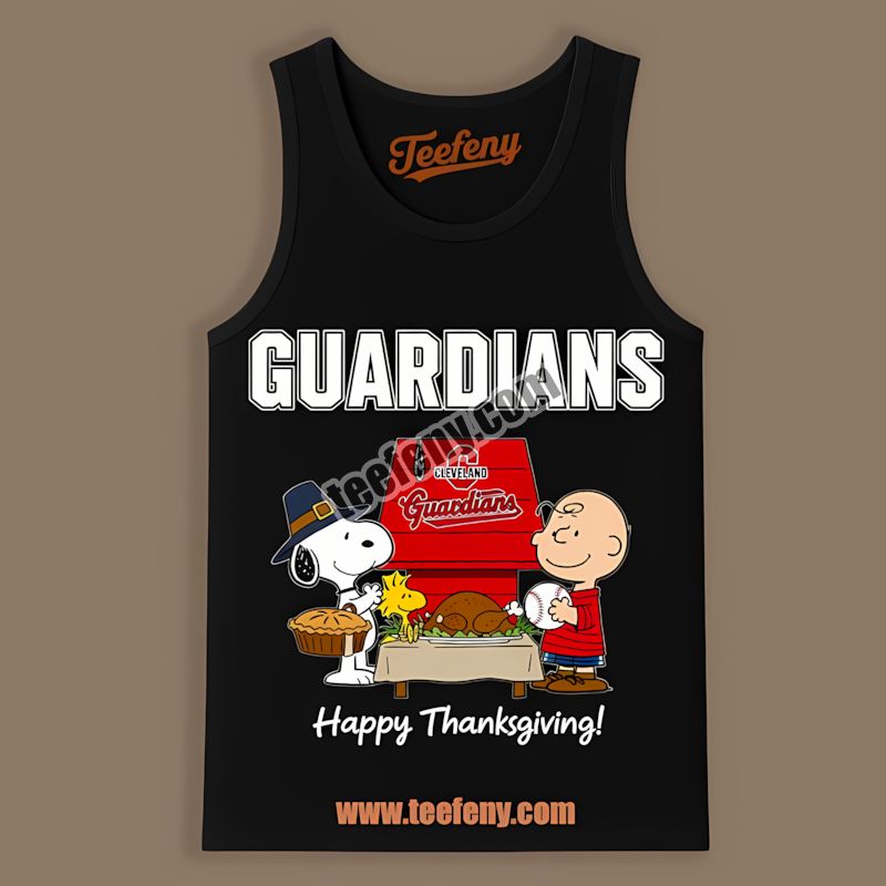 Snoopy Thanksgiving Cleveland Guardians Edition Funny Tanktop Snoopy Thanksgiving Cleveland Guardians Edition Funny Tanktop
