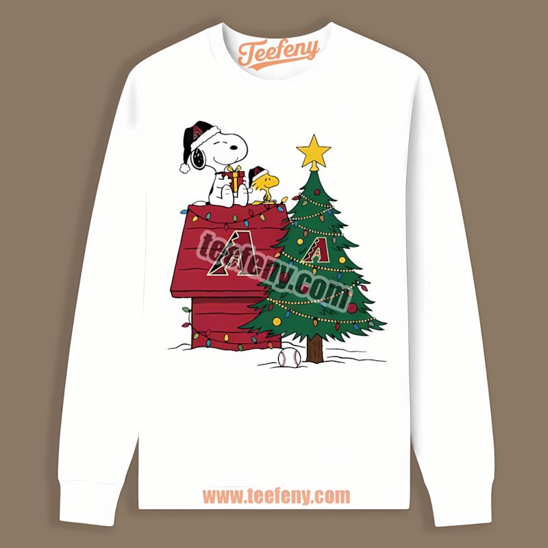 Snoopy Woodstock Christmas Arizona Diamondbacks Adults Long Sleeve Snoopy Woodstock Christmas Arizona Diamondbacks Adults Long Sleeve
