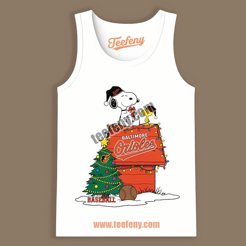 Snoopy Woodstock Christmas Baltimore Orioles Streetwear Tanktop Snoopy Woodstock Christmas Baltimore Orioles Streetwear Tanktop