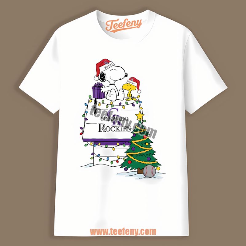 Snoopy Woodstock Christmas In Colorado Rockies Style Shirt