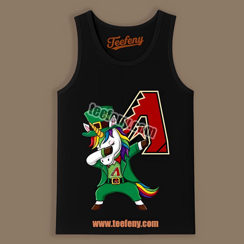 St Patricks Dabbing Unicorn Arizona Diamondbacks Tanktop St Patricks Dabbing Unicorn Arizona Diamondbacks Tanktop