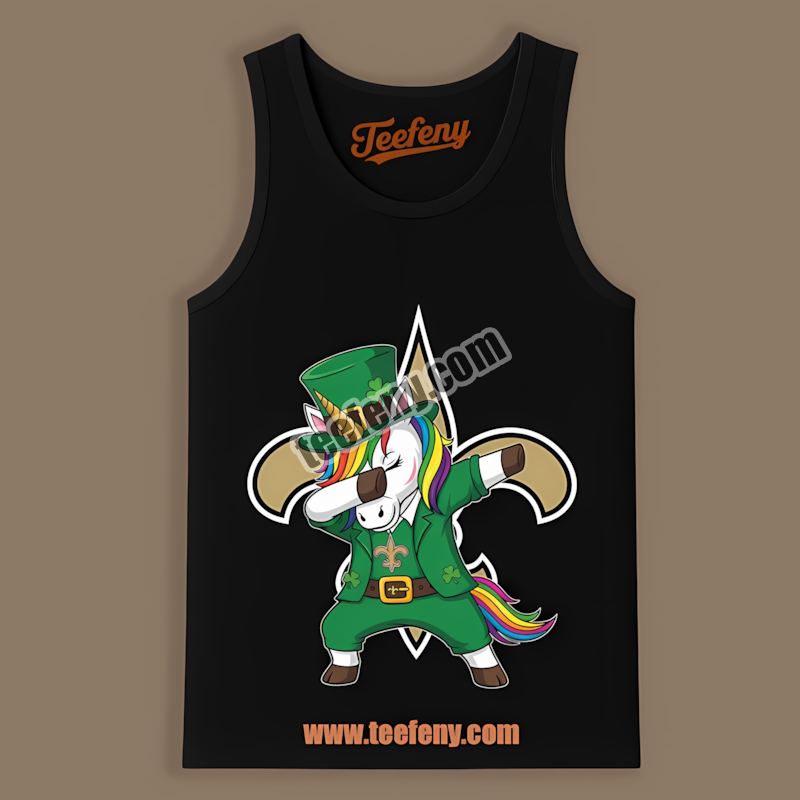 St Patricks Dabbing Unicorn New Orleans Saints Classic Tanktop St Patricks Dabbing Unicorn New Orleans Saints Classic Tanktop
