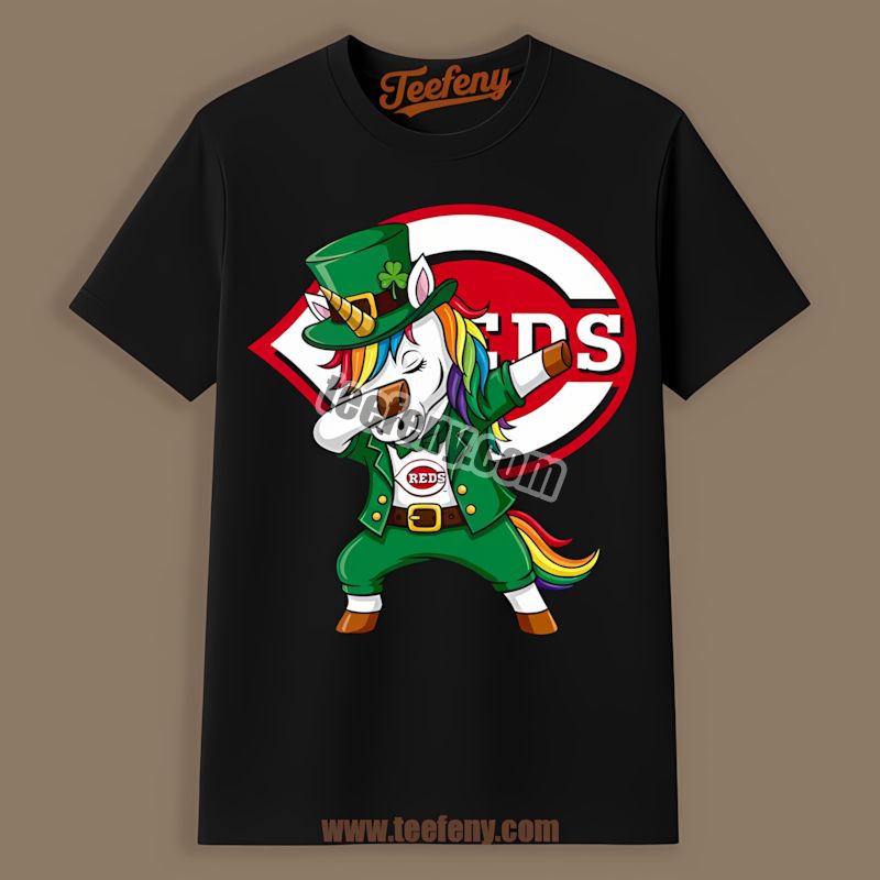 St Patricks Day Dabbing Unicorn Vs Cincinnati Reds Graphic Shirt