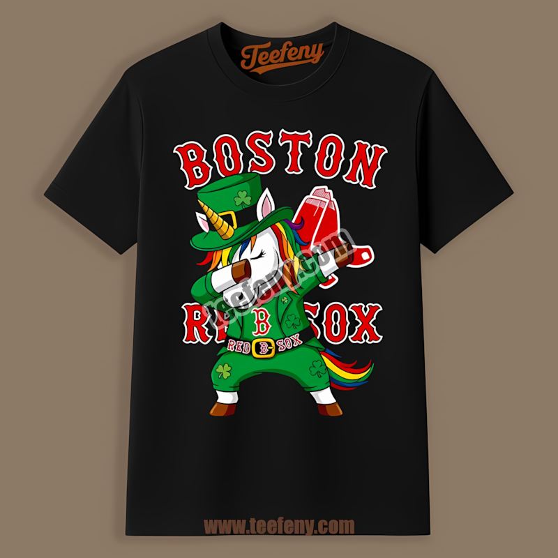 St Patricks Day Vs Dabbing Unicorn Boston Red Sox Shirt