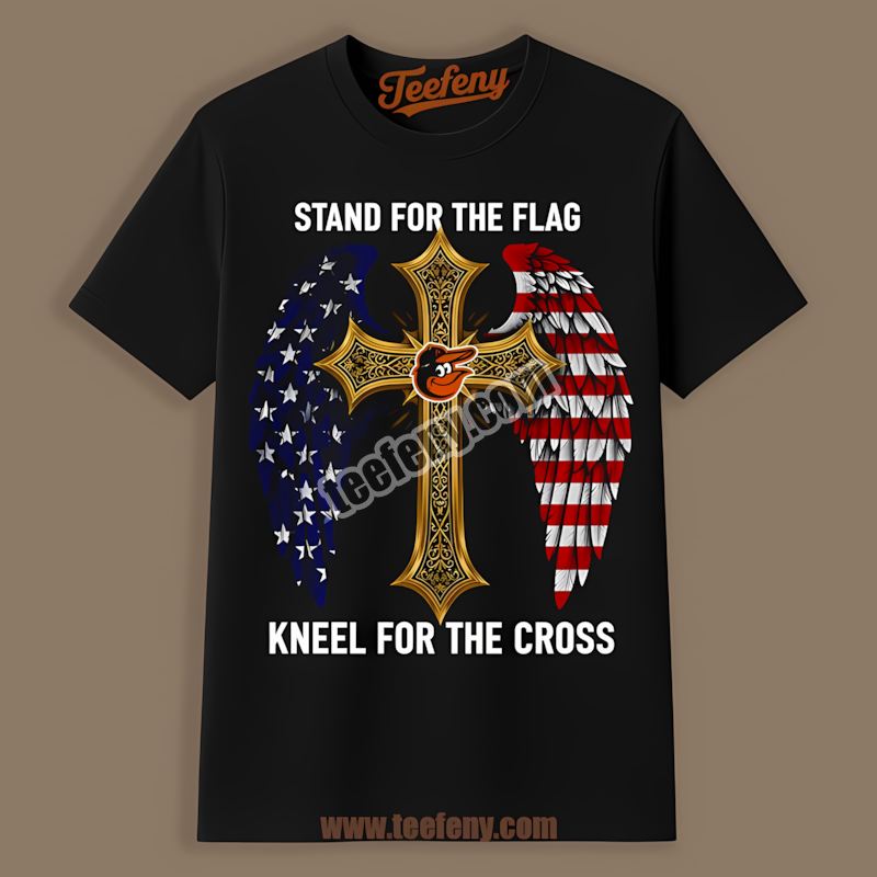 Stand For The Flag Kneel For The Cross Atlanta Braves Funny Shirt