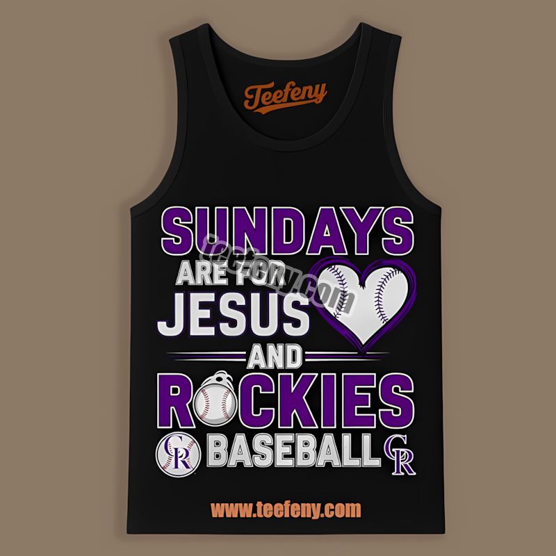 Sundays Are For Jesus And Colorado Rockies Baseball Tanktop Sundays Are For Jesus And Colorado Rockies Baseball Tanktop