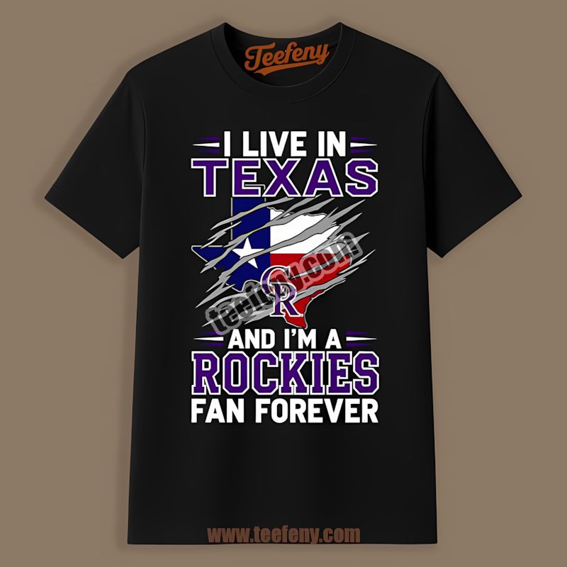 Texas Fan Forever Repping Colorado Rockies Vintage Shirt