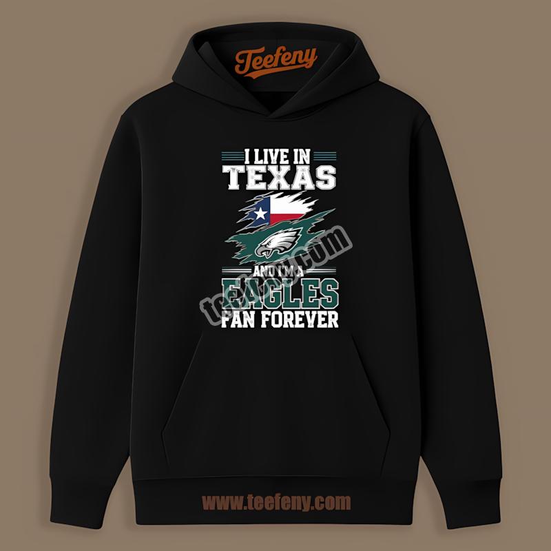 Texas Fan Forever Supports Philadelphia Eagles Hoodie Texas Fan Forever Supports Philadelphia Eagles Hoodie