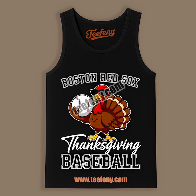 Thanksgiving Baseball Turkey Boston Red Sox Slim Fit Tanktop Thanksgiving Baseball Turkey Boston Red Sox Slim Fit Tanktop