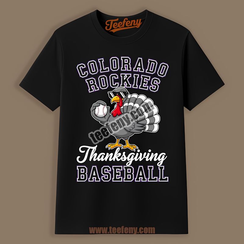 Thanksgiving Baseball Turkey Colorado Rockies Celebration Shirt