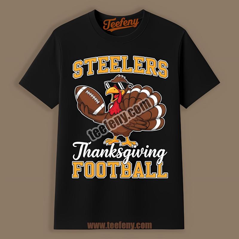 Thanksgiving Turkey Football For Pittsburgh Steelers Shirt