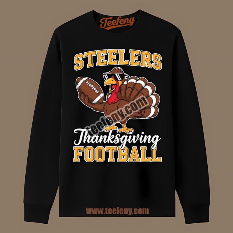 Thanksgiving Turkey Football For Pittsburgh SLong Sleevelers Shirt Thanksgiving Turkey Football For Pittsburgh SLong Sleevelers Shirt