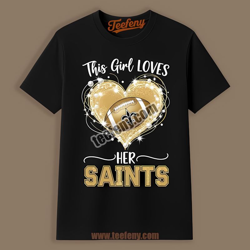This Girl Loves Her New Orleans Saints Graphic Shirt