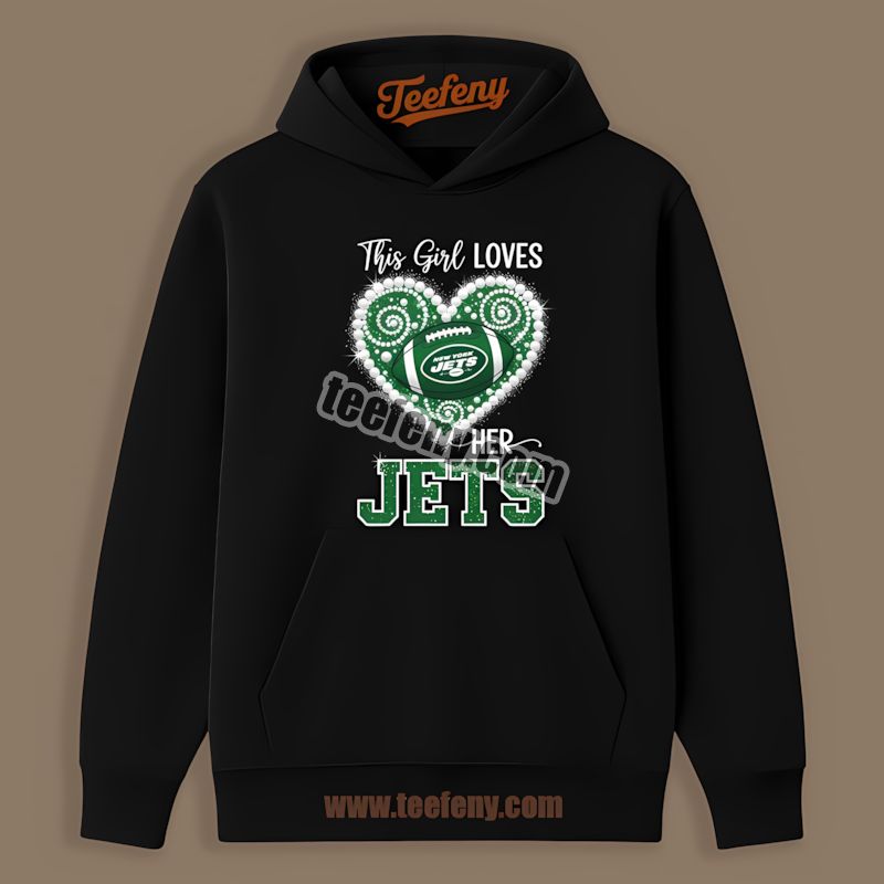 This Girl Loves New York Jets Cotton Hoodie This Girl Loves New York Jets Cotton Hoodie