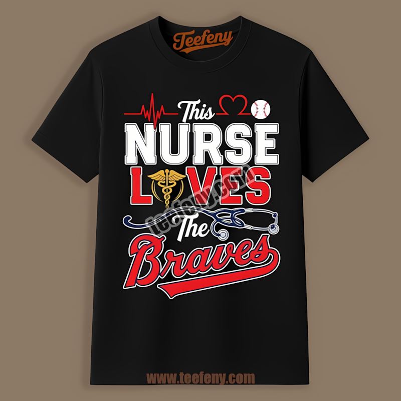 This Nurse Loves The Atlanta Braves Printed Shirt