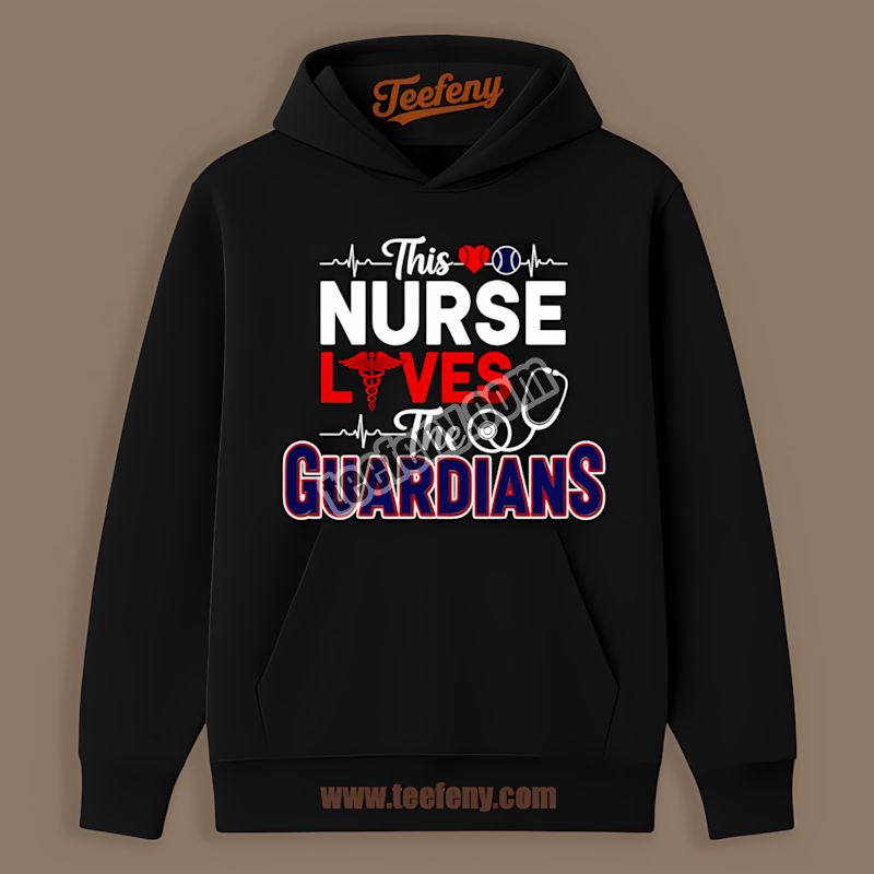This Nurse Loves The Cleveland Guardians Unisex Hoodie This Nurse Loves The Cleveland Guardians Unisex Hoodie