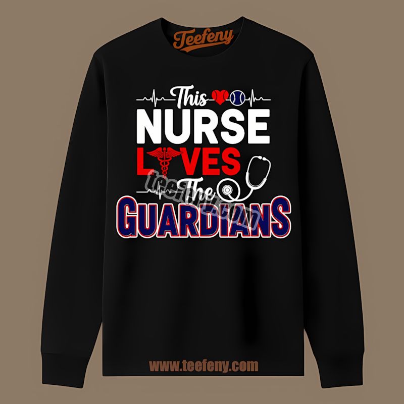 This Nurse Loves The Cleveland Guardians Unisex Long Sleeve This Nurse Loves The Cleveland Guardians Unisex Long Sleeve