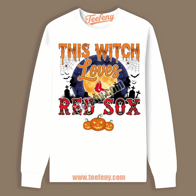This Witch Loves Boston Red Sox Halloween Cool Long Sleeve This Witch Loves Boston Red Sox Halloween Cool Long Sleeve