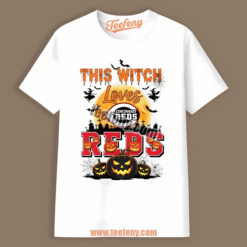 This Witch Loves Cincinnati Reds Halloween Shirt Design