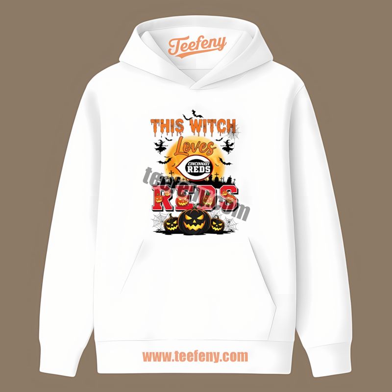 This Witch Loves Cincinnati Reds Halloween Hoodie Design This Witch Loves Cincinnati Reds Halloween Hoodie Design