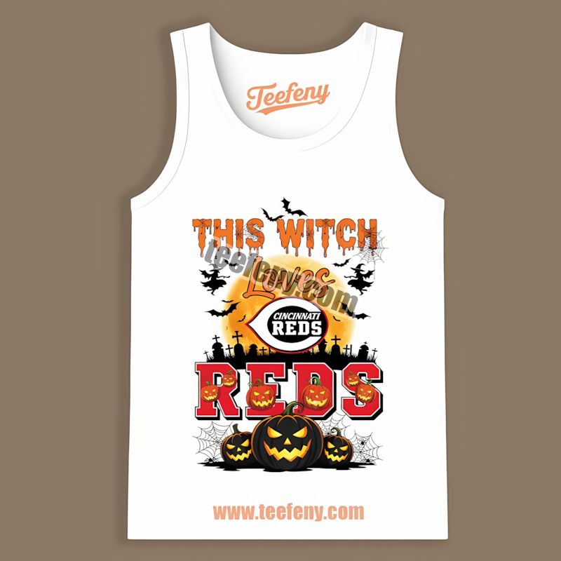 This Witch Loves Cincinnati Reds Halloween Tanktop Design This Witch Loves Cincinnati Reds Halloween Tanktop Design