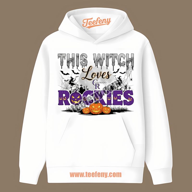 This Witch Loves Colorado Rockies Halloween Short Sleeve Hoodie This Witch Loves Colorado Rockies Halloween Short Sleeve Hoodie