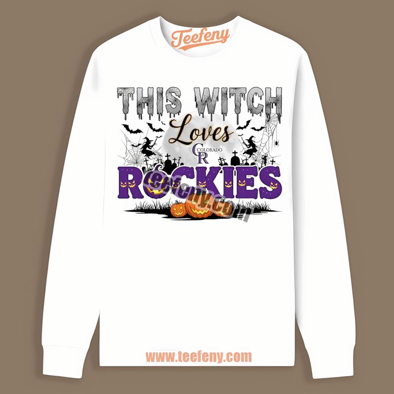 This Witch Loves Colorado Rockies Halloween Short Sleeve Long Sleeve This Witch Loves Colorado Rockies Halloween Short Sleeve Long Sleeve