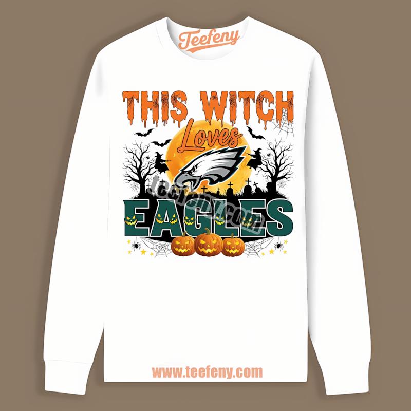 This Witch Loves Philadelphia Eagles Halloween Long Sleeve This Witch Loves Philadelphia Eagles Halloween Long Sleeve