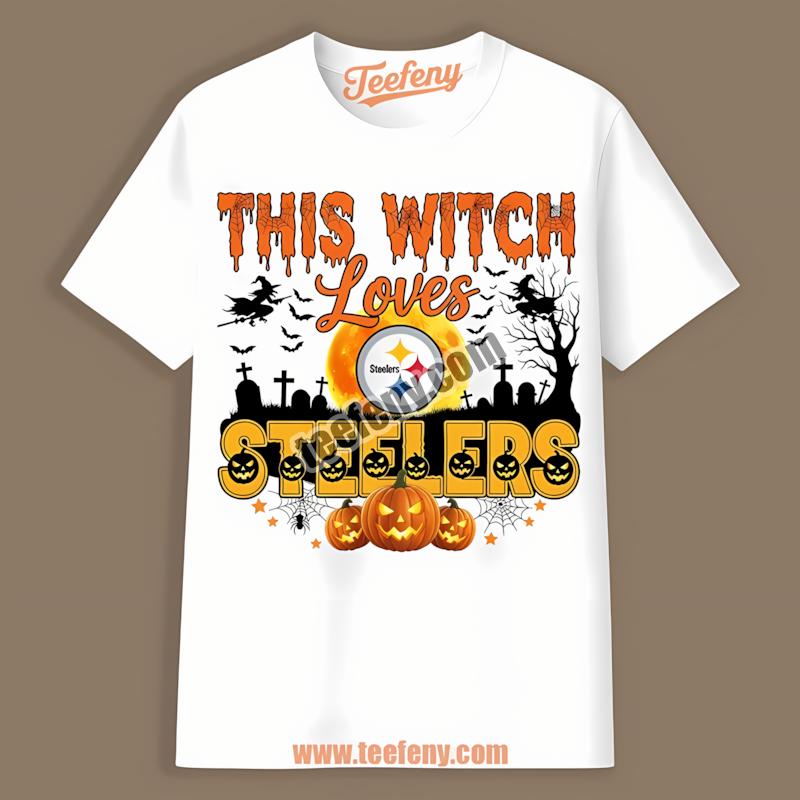 This Witch Loves Pittsburgh Steelers Halloween Shirt