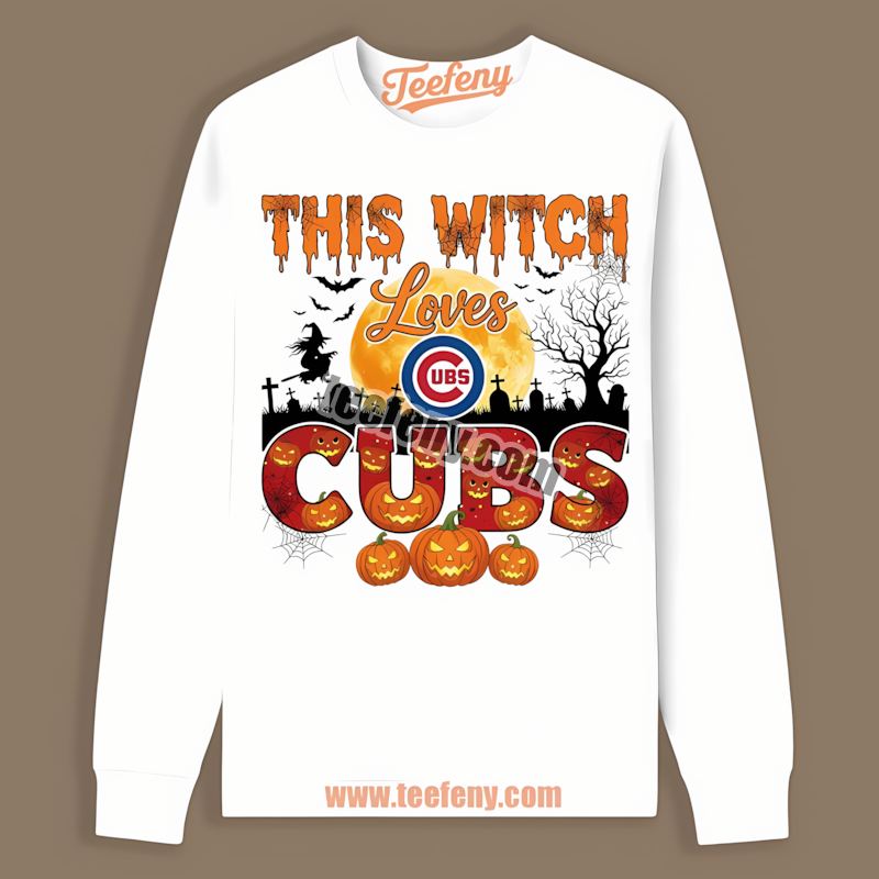 This Witch Loves The Chicago Cubs Halloween Unisex Long Sleeve This Witch Loves The Chicago Cubs Halloween Unisex Long Sleeve