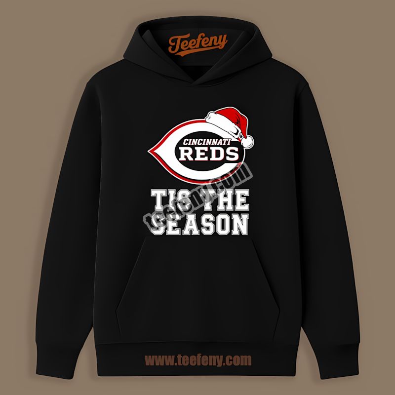 Tis The Season Christmas With Cincinnati Reds Crewneck Hoodie Tis The Season Christmas With Cincinnati Reds Crewneck Hoodie