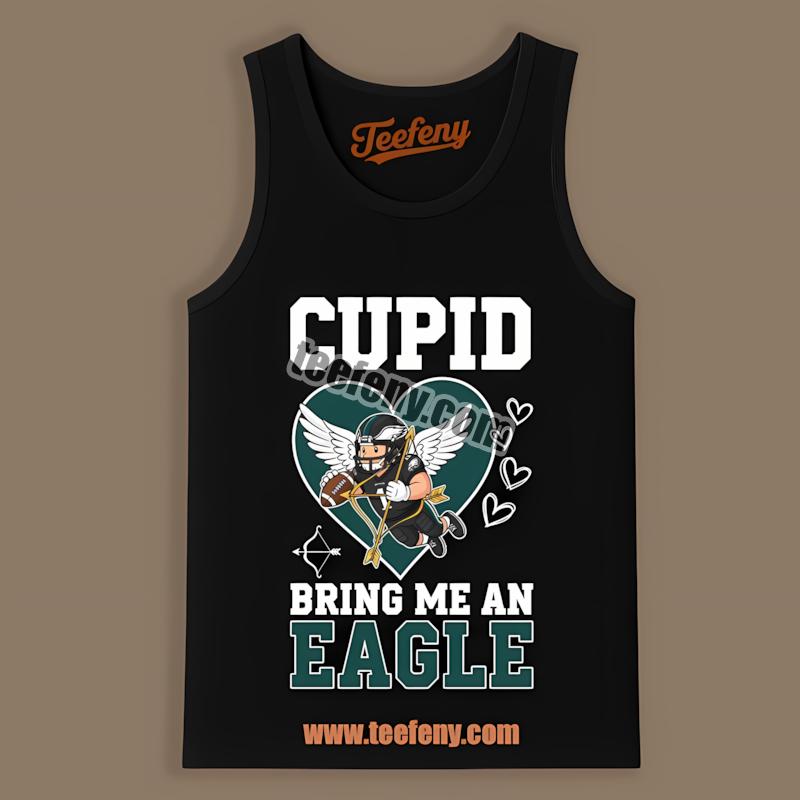 Valentines Cupid Brings Me Philadelphia Eagles Cardinal Tanktop Valentines Cupid Brings Me Philadelphia Eagles Cardinal Tanktop